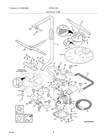 09 - Motor & Pump parts for Electrolux Dishwasher EIDW6105GW1A from AppliancePartsPros.com