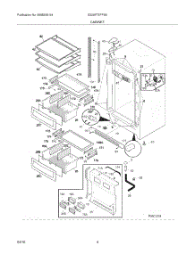 05 - Cabinet parts for Electrolux Freezer E32AF75FPS6 from AppliancePartsPros.com