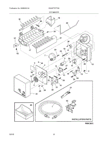 09 - Ice Maker parts for Electrolux Freezer E32AF75FPS6 from AppliancePartsPros.com