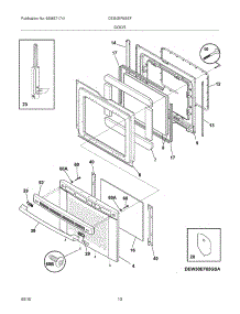 09 - Door parts for Electrolux Range CEI30EF5GSF from AppliancePartsPros.com