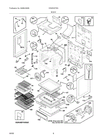 07 - Body parts for Electrolux Range CEW30DF6GBD from AppliancePartsPros.com