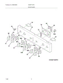 03 - Backguard parts for Electrolux Range E30GF74HPS1 from AppliancePartsPros.com
