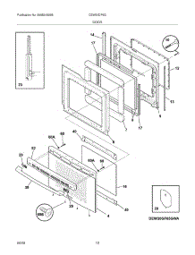 11 - Door parts for Electrolux Range CEW30DF6GBD from AppliancePartsPros.com