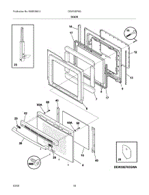 09 - Door parts for Electrolux Range CEW30EF6GBC from AppliancePartsPros.com