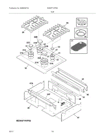 09 - Main Top parts for Electrolux Range E30GF74HPS3 from AppliancePartsPros.com