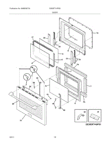 11 - Door parts for Electrolux Range E30GF74HPS3 from AppliancePartsPros.com