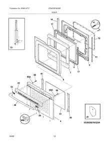 09 - Door parts for Electrolux Range CEW30EF6GSB from AppliancePartsPros.com