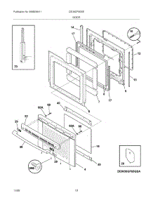 11 - Door parts for Electrolux Range CEI30GF5GSE from AppliancePartsPros.com