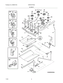 05 - Burner parts for Electrolux Range CEW30GF6GSJ from AppliancePartsPros.com