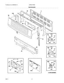 03 - Backguard parts for Electrolux Range CEW30IF6ISA from AppliancePartsPros.com