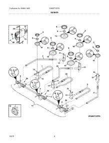 05 - Burner parts for Electrolux Range E48DF76EPS from AppliancePartsPros.com