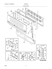 03 - Backguard parts for Electrolux Range EI30EF55GBA from AppliancePartsPros.com