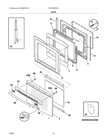 11 - Door parts for Electrolux Range CEW30GF6GBB from AppliancePartsPros.com