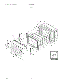 11 - Door parts for Electrolux Range EI30DS55JS1 from AppliancePartsPros.com