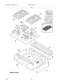 09 - Main Top parts for Electrolux Range E30GF74HPS2 from AppliancePartsPros.com