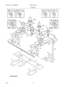 05 - Burner parts for Electrolux Range E36DF7CGPS3 from AppliancePartsPros.com