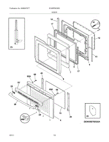 09 - Door parts for Electrolux Range EI30EF55GSG from AppliancePartsPros.com