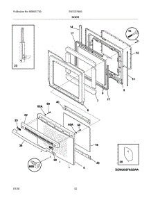 11 - Door parts for Electrolux Range EW30DF65GBB from AppliancePartsPros.com