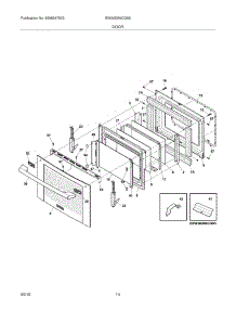 11 - Door parts for Electrolux Range EW30DS6CGS5 from AppliancePartsPros.com
