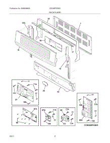 03 - Backguard parts for Electrolux Range CEI30EF5GSG from AppliancePartsPros.com