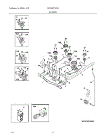 05 - Burner parts for Electrolux Range CEW30DF6GSJ from AppliancePartsPros.com