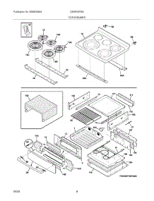 07 - Top / Drawer parts for Electrolux Range CEW30EF6GBE from AppliancePartsPros.com
