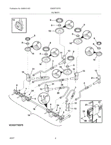 05 - Burner parts for Electrolux Range E36DF76EPS from AppliancePartsPros.com