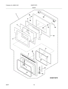 11 - Door parts for Electrolux Range E36DF76EPS from AppliancePartsPros.com