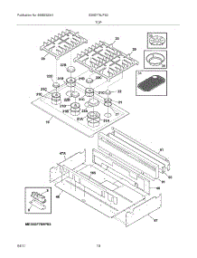 09 - Main Top parts for Electrolux Range E36GF76JPS2 from AppliancePartsPros.com