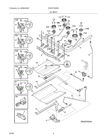 05 - Burner parts for Electrolux Range EI30GF55GSE from AppliancePartsPros.com