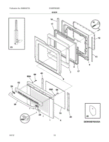 09 - Door parts for Electrolux Range EI30EF55GSD from AppliancePartsPros.com