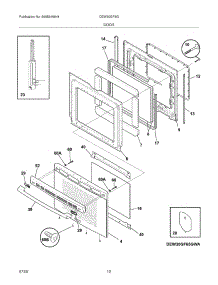 11 - Door parts for Electrolux Range CEW30GF6GBC from AppliancePartsPros.com