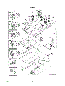 05 - Burner parts for Electrolux Range EI30GF55GSF from AppliancePartsPros.com