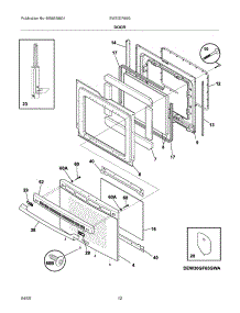 11 - Door parts for Electrolux Range EW30DF65GBC from AppliancePartsPros.com