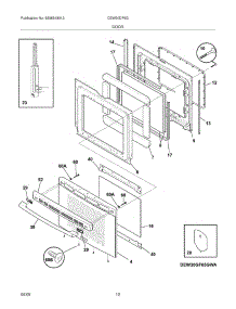 11 - Door parts for Electrolux Range CEW30DF6GWC from AppliancePartsPros.com
