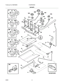 05 - Burner parts for Electrolux Range EI30GF55GSD from AppliancePartsPros.com