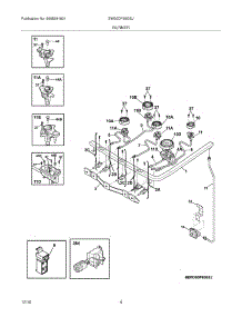 05 - Burner parts for Electrolux Range EW30DF65GSJ from AppliancePartsPros.com