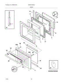11 - Door parts for Electrolux Range EW30DF65GSJ from AppliancePartsPros.com
