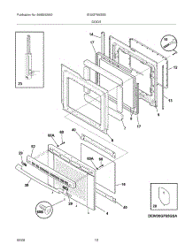 11 - Door parts for Electrolux Range EI30GF55GSE from AppliancePartsPros.com