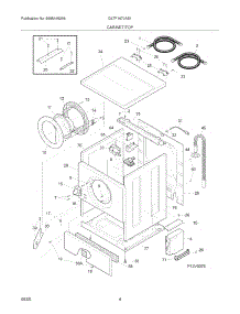 05 - Cabinet / Top parts for Frigidaire Washer GLTF1670AS1 from AppliancePartsPros.com