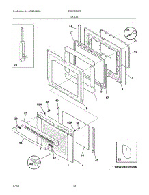 09 - Door parts for Electrolux Range EW30EF65GWE from AppliancePartsPros.com
