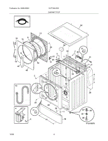 05 - Cabinet / Top parts for Frigidaire Washer GLTF2940ES1 from AppliancePartsPros.com