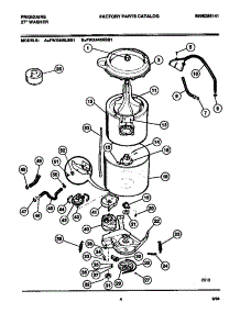 03 - Tubs, Hoses, Motor parts for Frigidaire Washer FWX445NBS1 from AppliancePartsPros.com