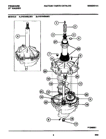04 - Transmission parts for Frigidaire Washer FWX445NBS1 from AppliancePartsPros.com