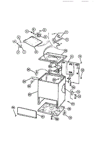 03 - Cabinet, Base, Top, Lid parts for Frigidaire Washer WCISFH0 from AppliancePartsPros.com