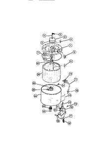 04 - Outer Tub, Inner Spin Basket, Subto parts for Frigidaire Washer WCISFH0 from AppliancePartsPros.com