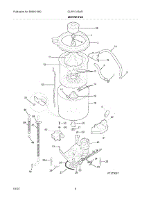 05 - Motor / Tub parts for Frigidaire Washer GLWY1343AS1 from AppliancePartsPros.com