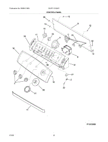 09 - Control / Panel parts for Frigidaire Washer GLWY1343AS1 from AppliancePartsPros.com