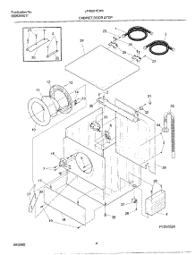 05 - Cabinet,Door & Top parts for Frigidaire Washer LFW201EW0 from AppliancePartsPros.com