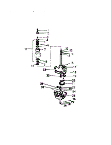 08 - Transmission parts for Frigidaire Washer WISCL5 from AppliancePartsPros.com